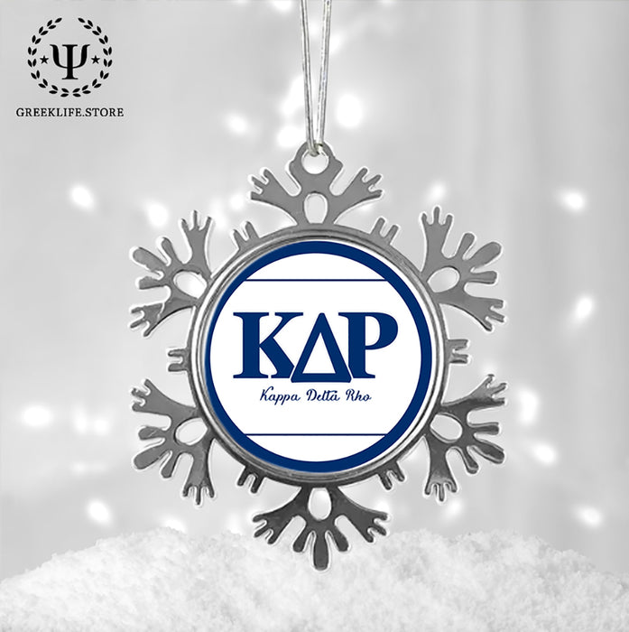 Kappa Delta Rho Christmas Ornament - Snowflake Metal