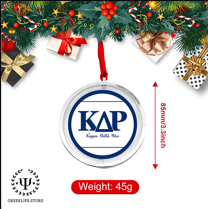 Kappa Delta Rho Christmas Reversible Flat Round Ornament