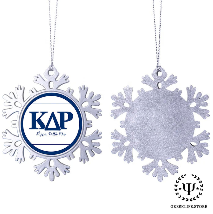 Kappa Delta Rho Christmas Ornament - Snowflake Metal