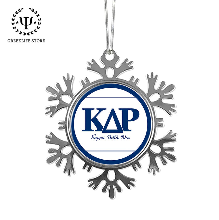 Kappa Delta Rho Christmas Ornament - Snowflake Metal