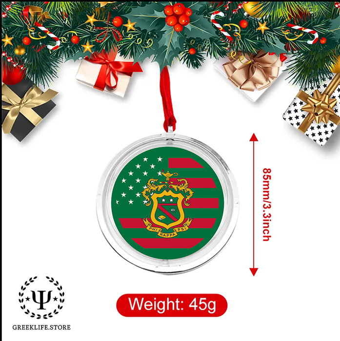 Phi Kappa Psi Christmas Reversible Flat Round Ornament