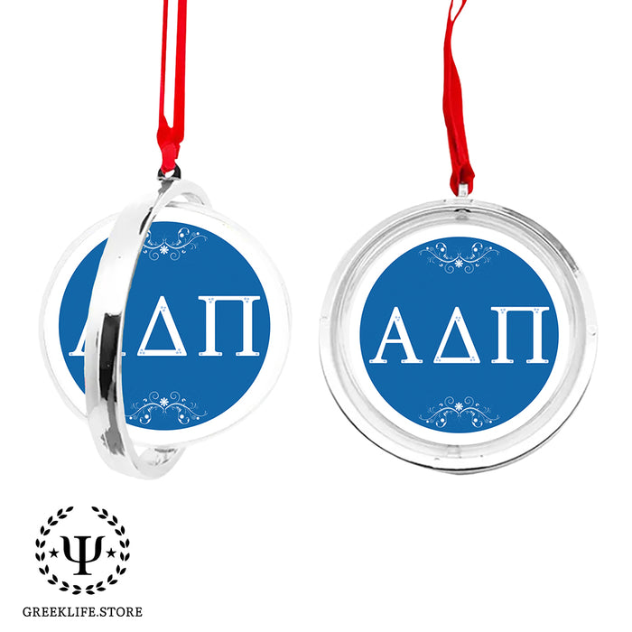 Alpha Delta Pi Christmas Reversible Flat Round Ornament