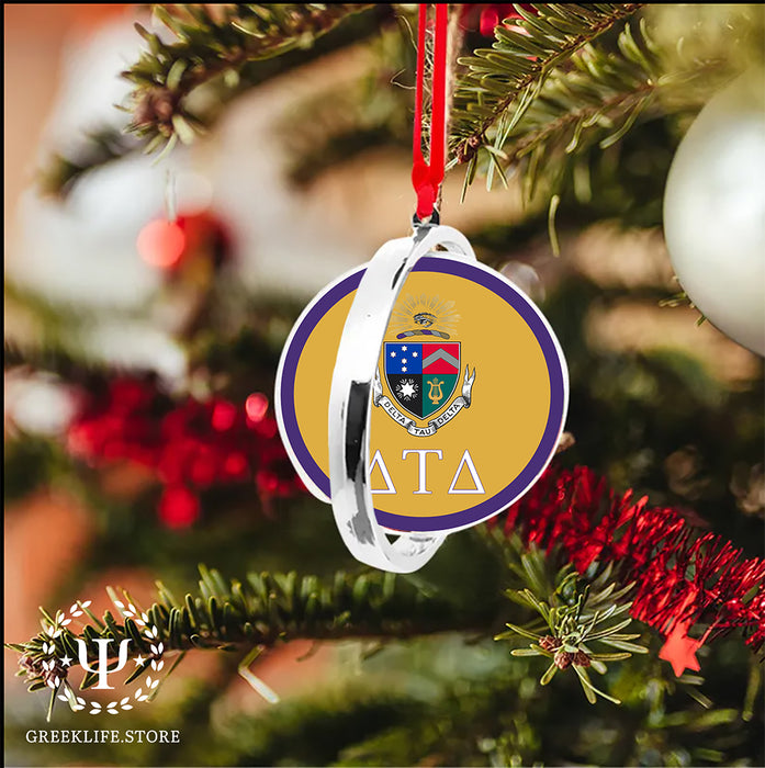 Delta Tau Delta Christmas Reversible Flat Round Ornament