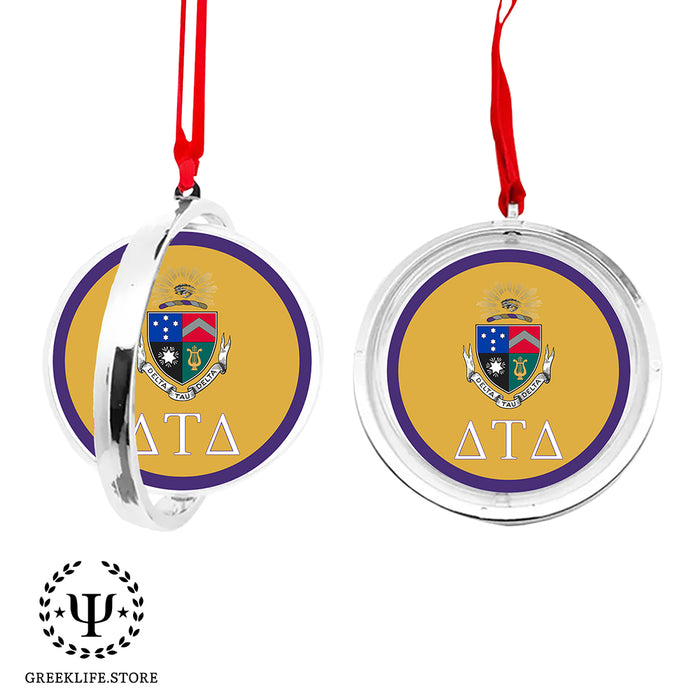 Delta Tau Delta Christmas Reversible Flat Round Ornament