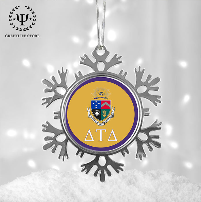 Delta Tau Delta Christmas Ornament - Snowflake Metal