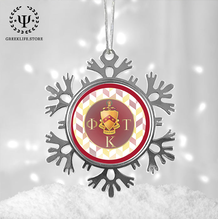 Phi Kappa Tau Christmas Ornament - Snowflake Metal