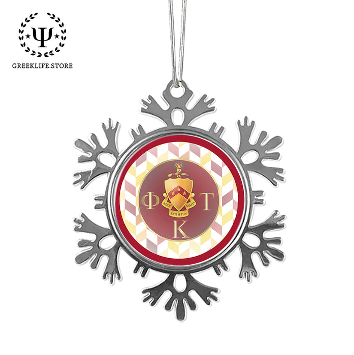 Phi Kappa Tau Christmas Ornament - Snowflake Metal