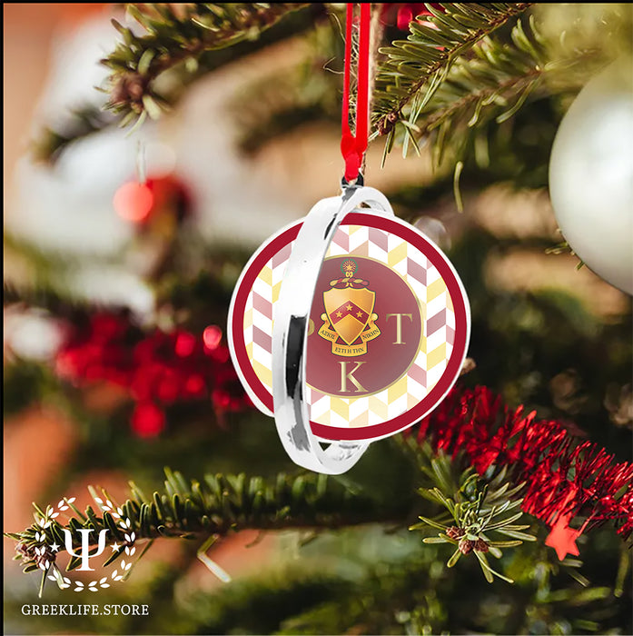 Phi Kappa Tau Christmas Reversible Flat Round Ornament