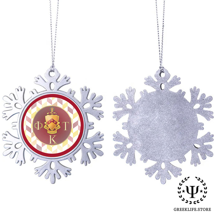 Phi Kappa Tau Christmas Ornament - Snowflake Metal