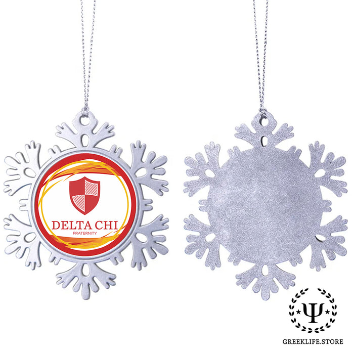 Delta Chi Christmas Ornament - Snowflake Metal