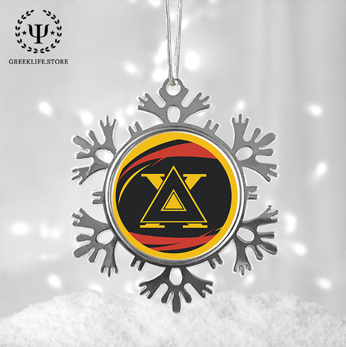 Delta Chi Christmas Ornament - Snowflake Metal