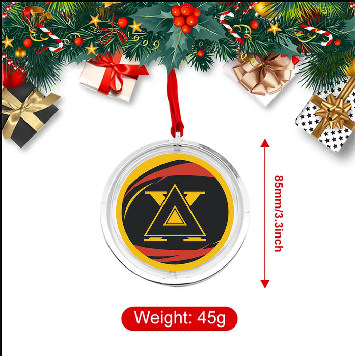 Delta Chi Christmas Reversible Flat Round Ornament