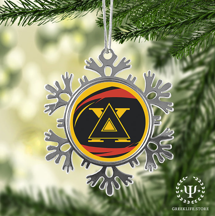 Delta Chi Christmas Ornament - Snowflake Metal