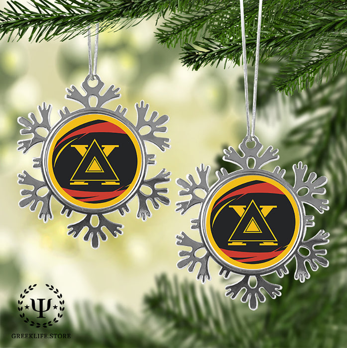 Delta Chi Christmas Ornament - Snowflake Metal
