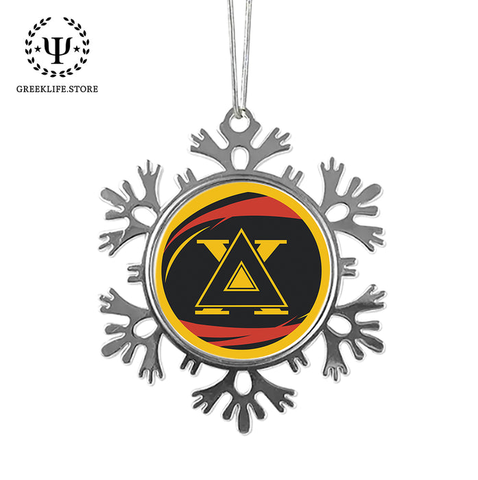 Delta Chi Christmas Ornament - Snowflake Metal