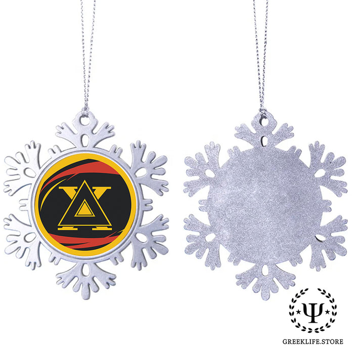 Delta Chi Christmas Ornament - Snowflake Metal