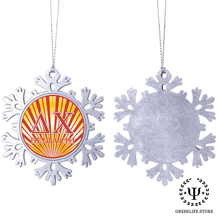Delta Chi Christmas Ornament - Snowflake Metal