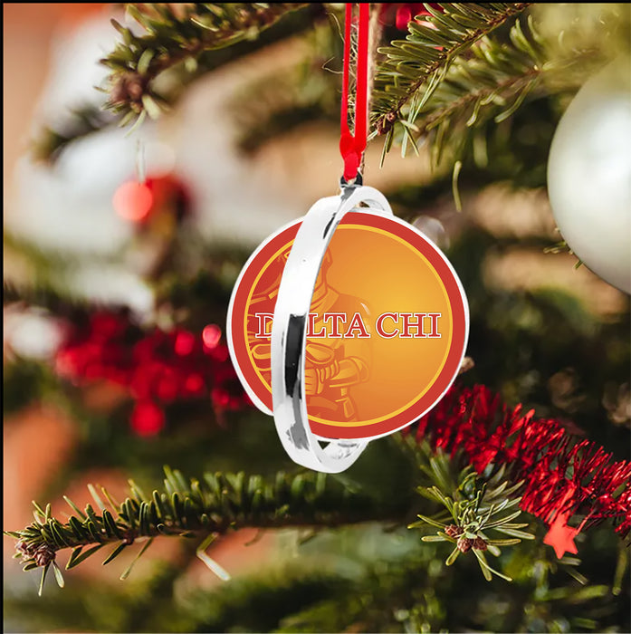 Delta Chi Christmas Reversible Flat Round Ornament