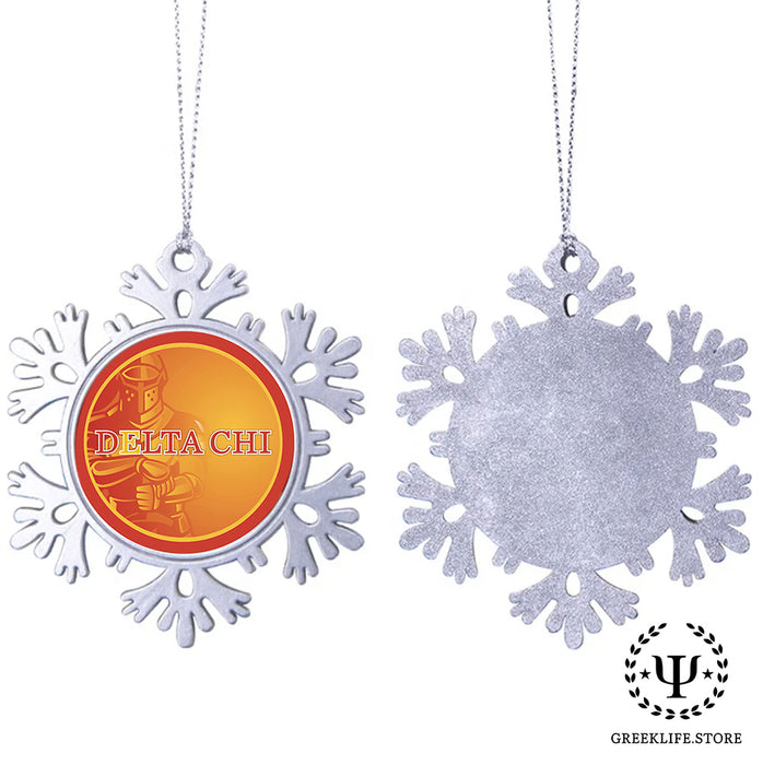 Delta Chi Christmas Ornament - Snowflake Metal