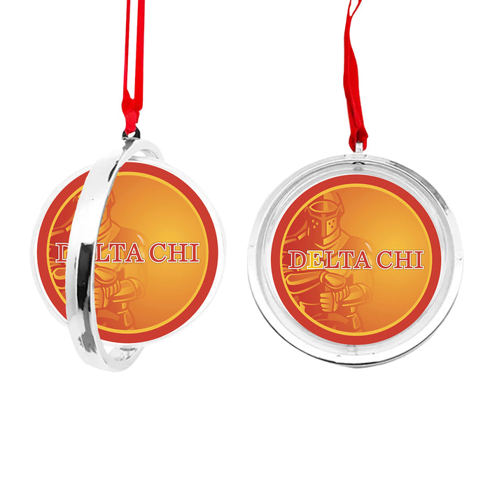 Delta Chi Christmas Reversible Flat Round Ornament