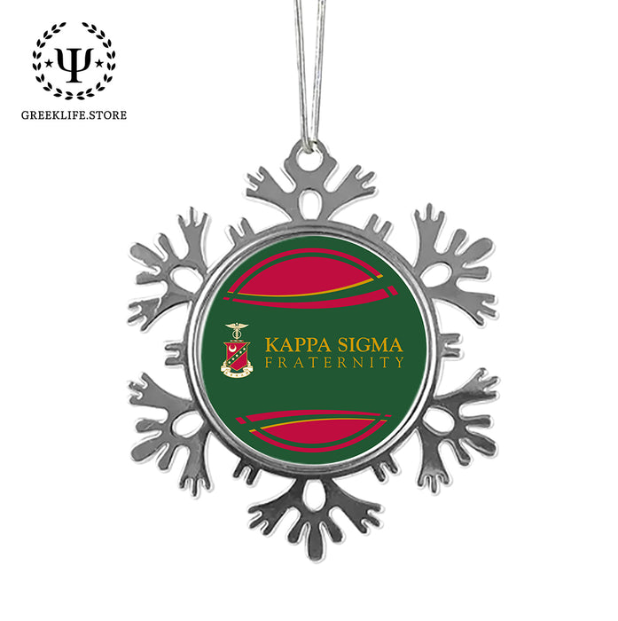 Kappa Sigma Christmas Ornament - Snowflake Metal