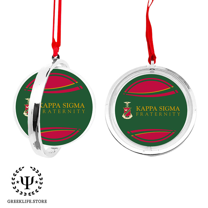 Kappa Sigma Christmas Reversible Flat Round Ornament