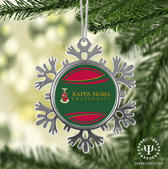 Kappa Sigma Christmas Ornament - Snowflake Metal