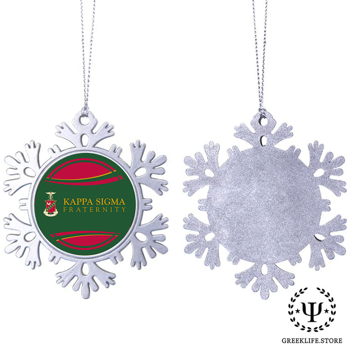 Kappa Sigma Christmas Ornament - Snowflake Metal