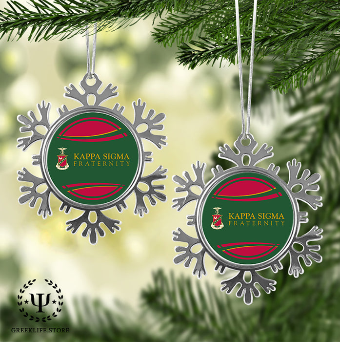 Kappa Sigma Christmas Ornament - Snowflake Metal