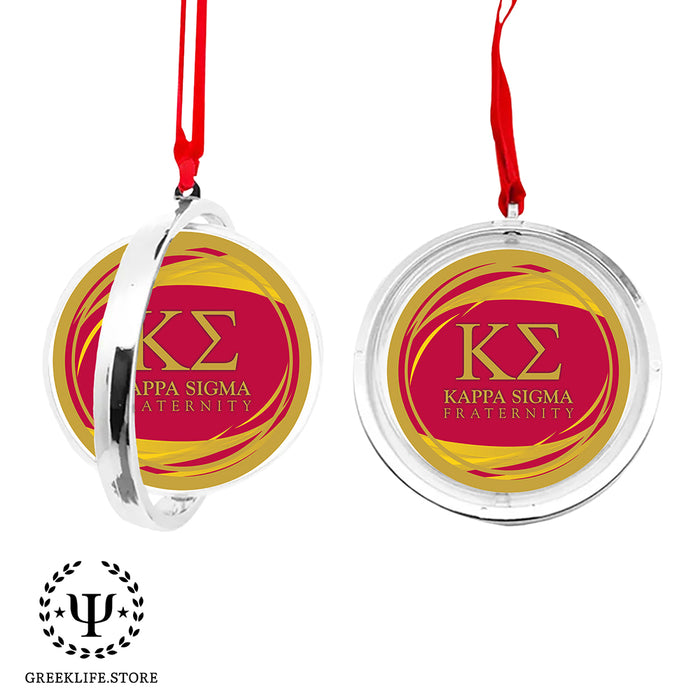 Kappa Sigma Christmas Reversible Flat Round Ornament