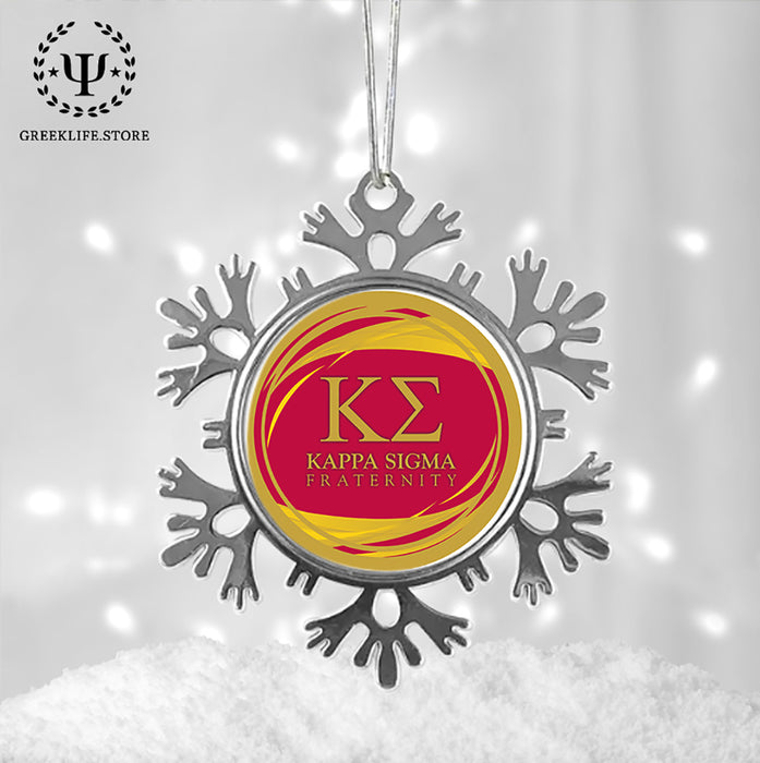 Kappa Sigma Christmas Ornament - Snowflake Metal