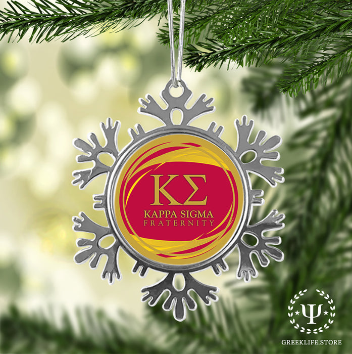 Kappa Sigma Christmas Ornament - Snowflake Metal