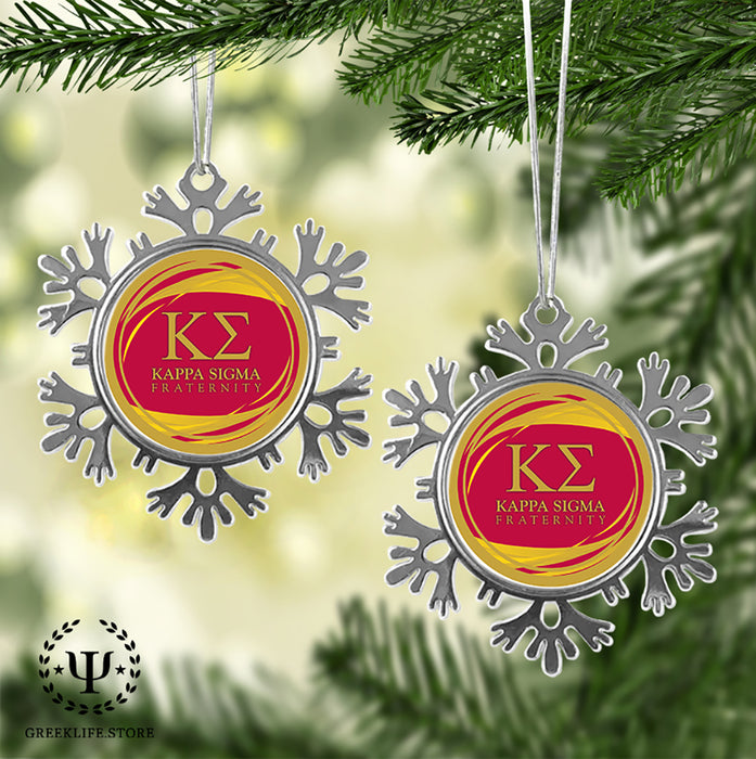Kappa Sigma Christmas Ornament - Snowflake Metal