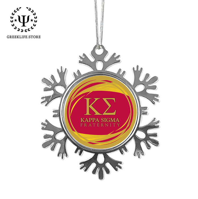Kappa Sigma Christmas Ornament - Snowflake Metal