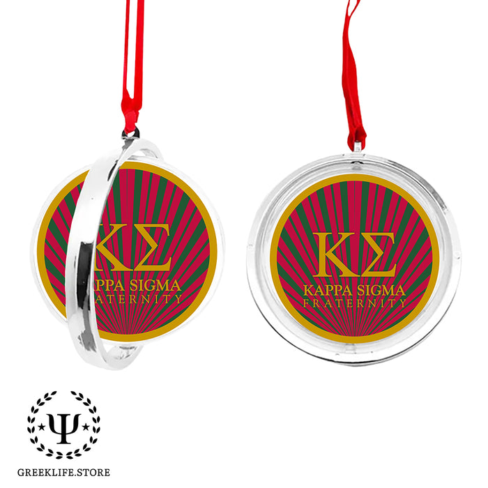 Kappa Sigma Christmas Reversible Flat Round Ornament