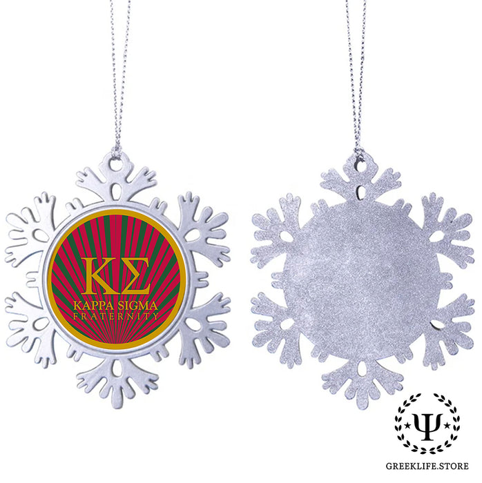Kappa Sigma Christmas Ornament - Snowflake Metal