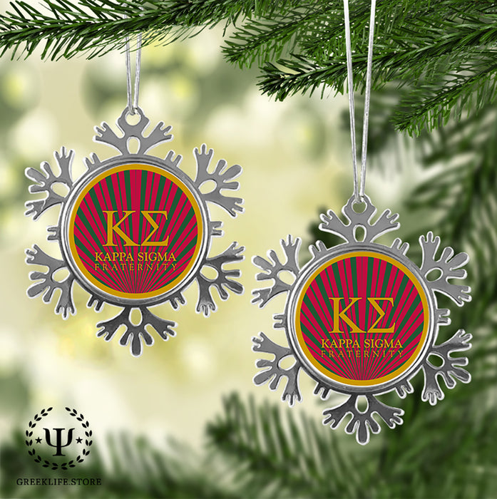 Kappa Sigma Christmas Ornament - Snowflake Metal