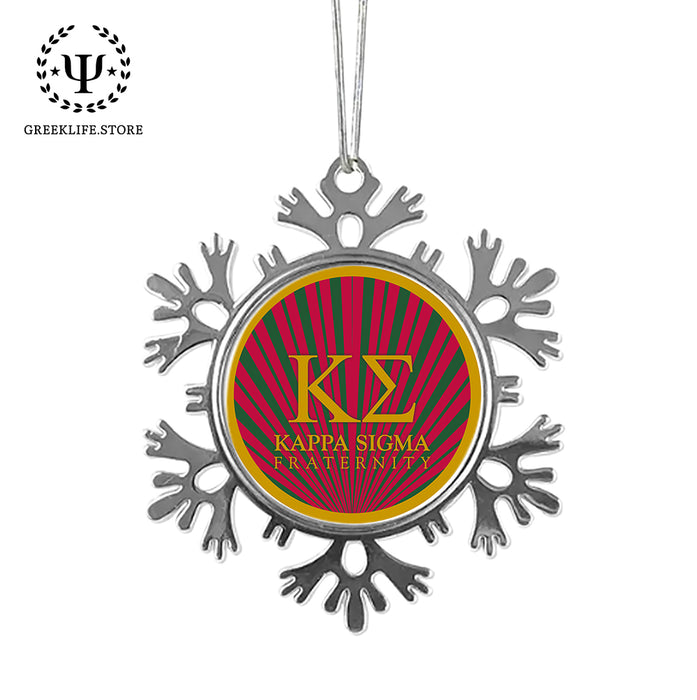 Kappa Sigma Christmas Ornament - Snowflake Metal