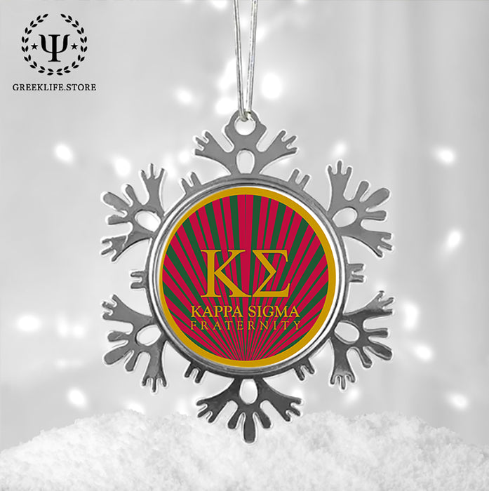 Kappa Sigma Christmas Ornament - Snowflake Metal