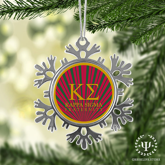 Kappa Sigma Christmas Ornament - Snowflake Metal