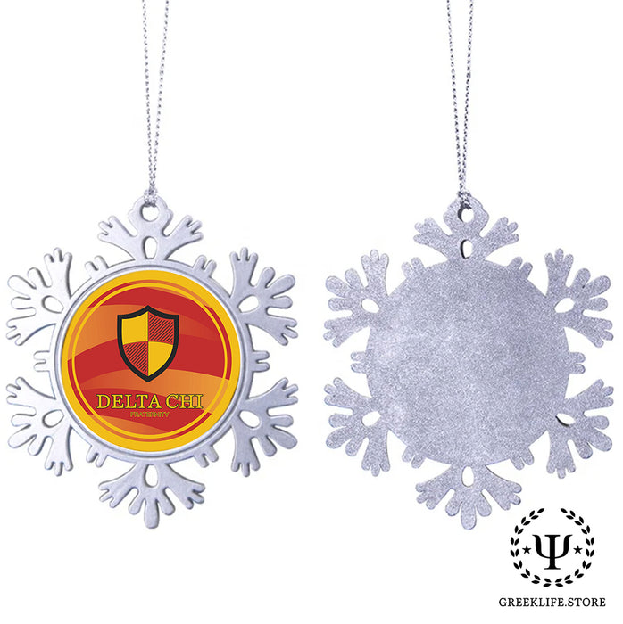 Delta Chi Christmas Ornament - Snowflake Metal