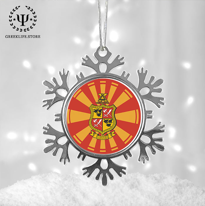 Delta Chi Christmas Ornament - Snowflake Metal