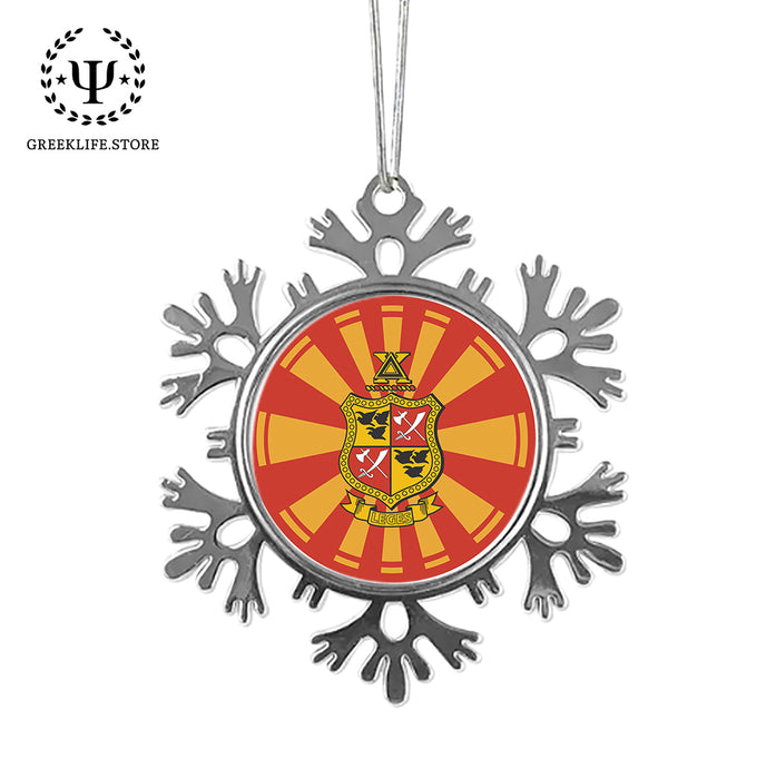 Delta Chi Christmas Ornament - Snowflake Metal