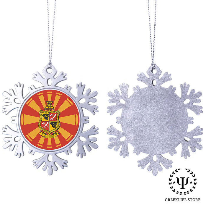 Delta Chi Christmas Ornament - Snowflake Metal