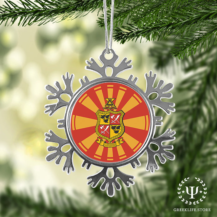 Delta Chi Christmas Ornament - Snowflake Metal