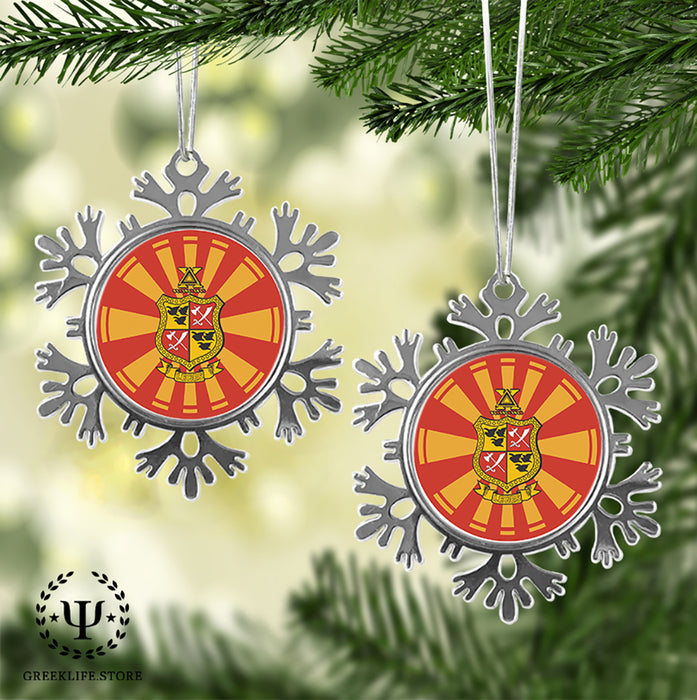 Delta Chi Christmas Ornament - Snowflake Metal