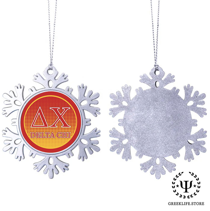 Delta Chi Christmas Ornament - Snowflake Metal