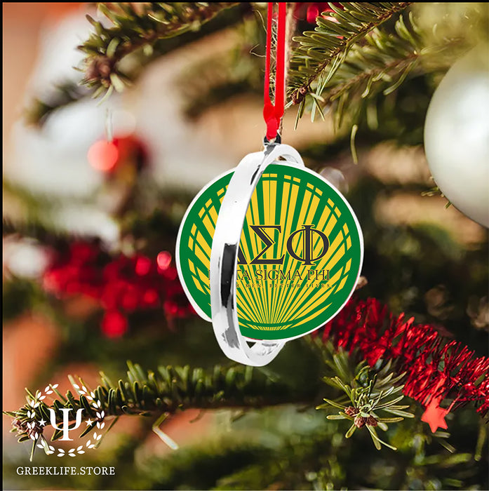 Delta Sigma Phi Christmas Reversible Flat Round Ornament