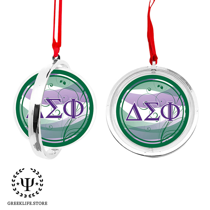 Delta Sigma Phi Christmas Reversible Flat Round Ornament