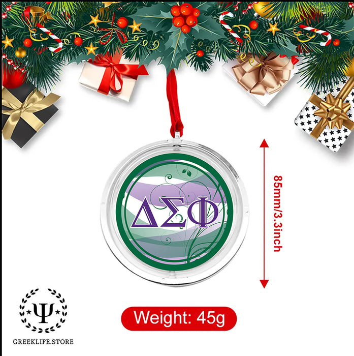 Delta Sigma Phi Christmas Reversible Flat Round Ornament